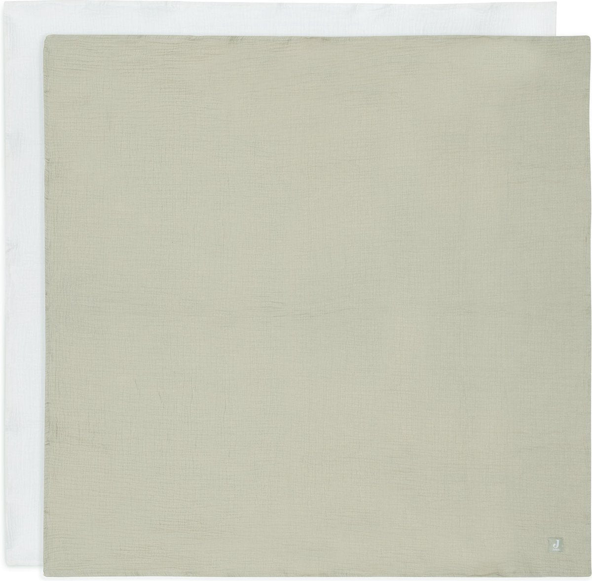 Jollein hydrophiles Tuch klein – 70 x 70 cm – olivgrünes Elfenbein – 4er-Pack
