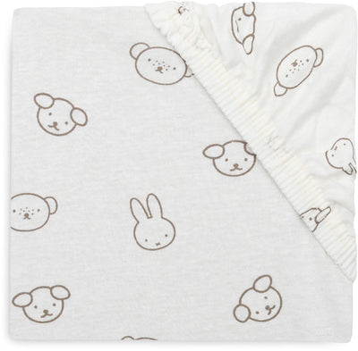 Jollein Spannbettlaken für Kinderbett – 40 50 x 80 90 cm – Jersey – Miffy und Freunde
