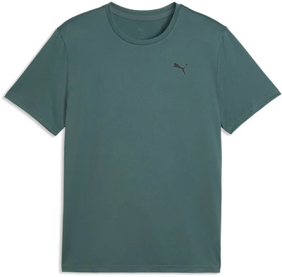 Puma Tad Essentials Solid Cat Logo kleines Kurzarm-T-Shirt grün XL Mann