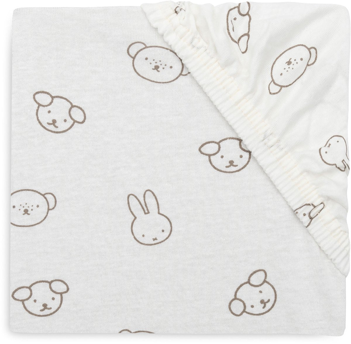 Jollein Spannbettlaken für Kinderbett – 40 50 x 80 90 cm – Jersey – Miffy und Freunde