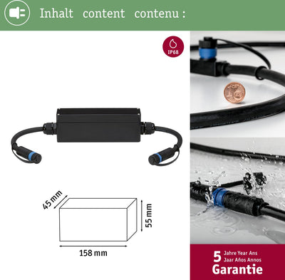 Paulmann Plug Shine Anschlussbox für Loxone Kompaktdimmer IP68 max. 150 W weiß