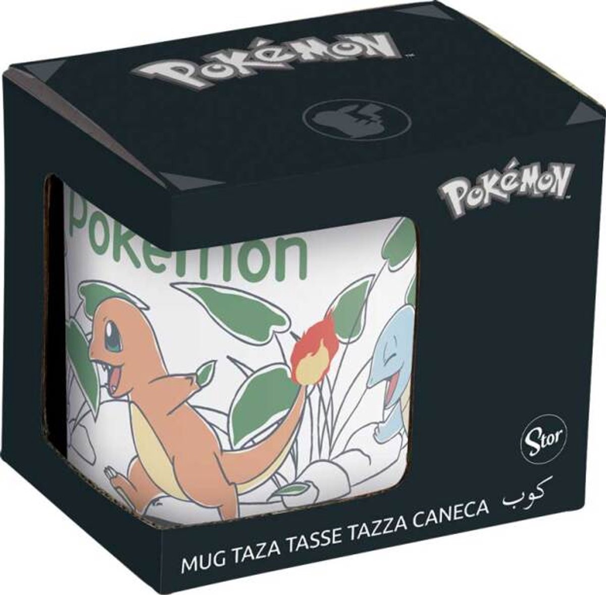 Pokémon-Tasse – Charmander Totodile – Keramiktasse 325 ml – Geschenkbox – „Chill“-Design – offizielles Pokémon-Merchandise