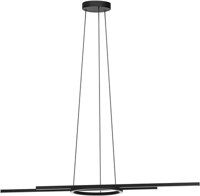 Eglo connect.z zillerio-z smarte Hängelampe – 116 cm – Schwarz und Weiß – einstellbares weißes Licht – dimmbar – Zigbee