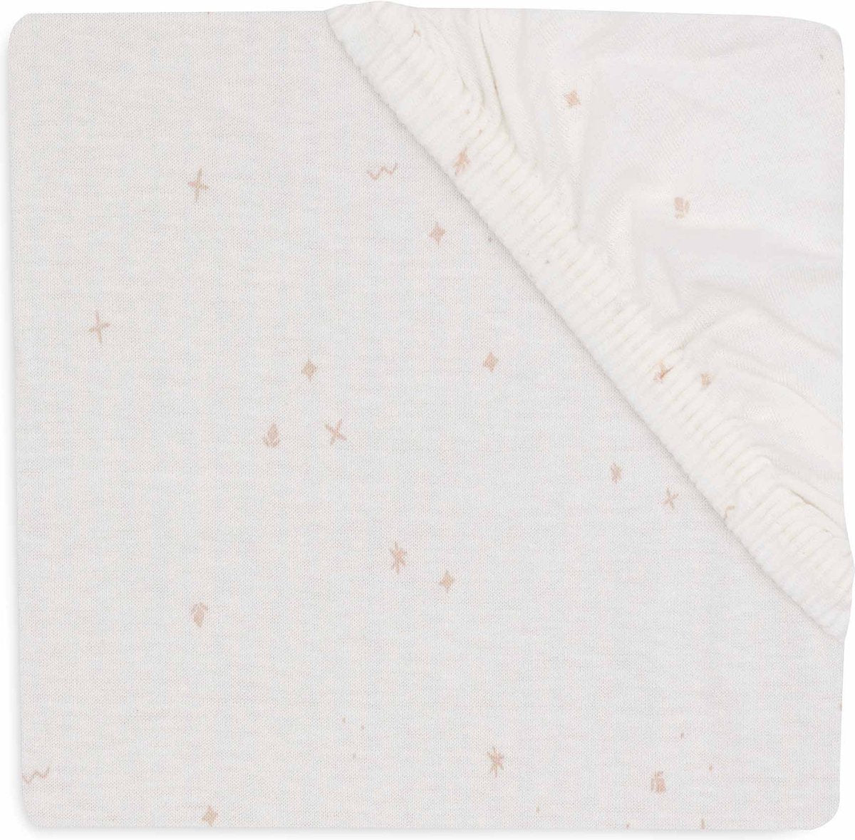 Jollein Baby - Spannbettlaken Jersey 70 75x140 150cm - Babybett - weiche Baumwolle - funkelndes Wildrosa