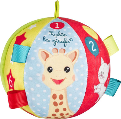 Sophie die Giraffe Spielzeugball mit Rassel – Babyspielzeug – Spielzeugball – ab 3 Monaten – ø11 cm – mehrfarbig