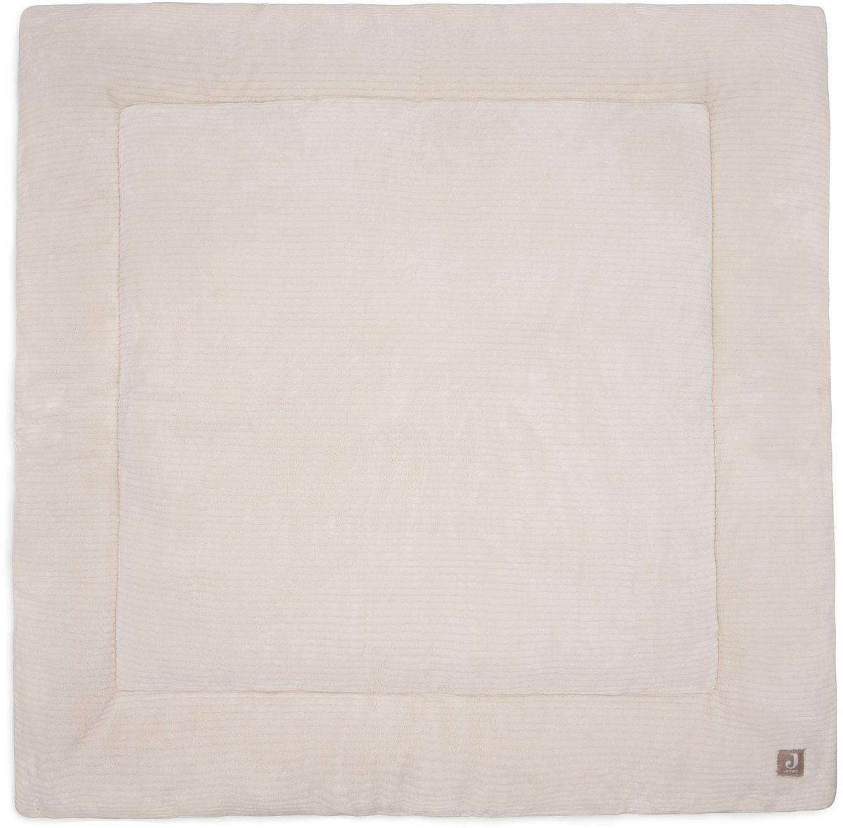 Jollein Laufstalldecke Baby – 100 x 100 cm – wolkige Rippe – Polyester – Haferflocken