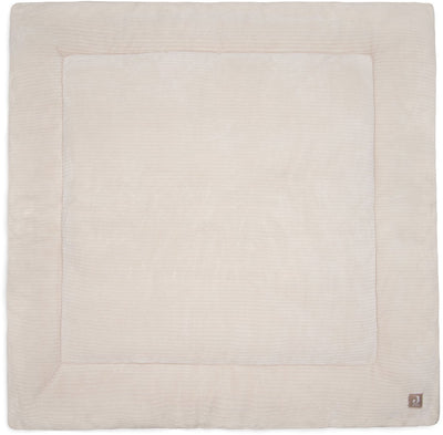 Jollein Laufstalldecke Baby – 100 x 100 cm – wolkige Rippe – Polyester – Haferflocken