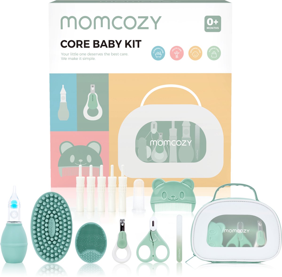 Momcozy All-in-1 Core – Babypflegeset – komplett – mit Nagel- und Haarpflege
