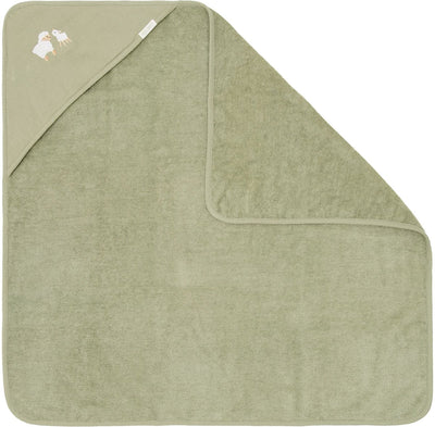 Badeumhang von Little Dutch – bestickt – grün – 75 x 75