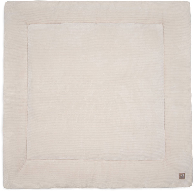 Jollein Laufstalldecke Baby – 100 x 100 cm – wolkige Rippe – Polyester – Haferflocken
