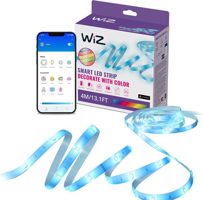 Wiz RGB-LED-Streifen – 4 Meter – einfache Installation – 16 Millionen Farben – Musiksynchronisierung – RGB; jeweils eine Farbe