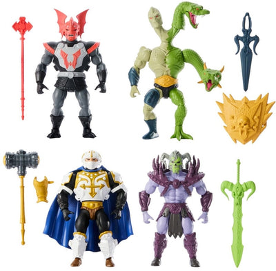 Mattel Masters of the Universe Origins Actionfiguren 4er-Pack, exklusive Heo-Actionfigur, 14 cm