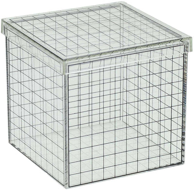 Transparenter 3D-Gitterwürfel - 10x10x10 cm