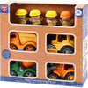 Spielen Sie Mini -Baufahrzeuge mit Zahlenspiel -Set, 8dlg.