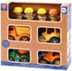 Spielen Sie Mini -Baufahrzeuge mit Zahlenspiel -Set, 8dlg.