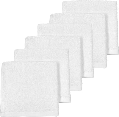 Meyco Baby Uni Gesichtstücher – 6er-Pack – Frottee – weiß – 30 x 30 cm