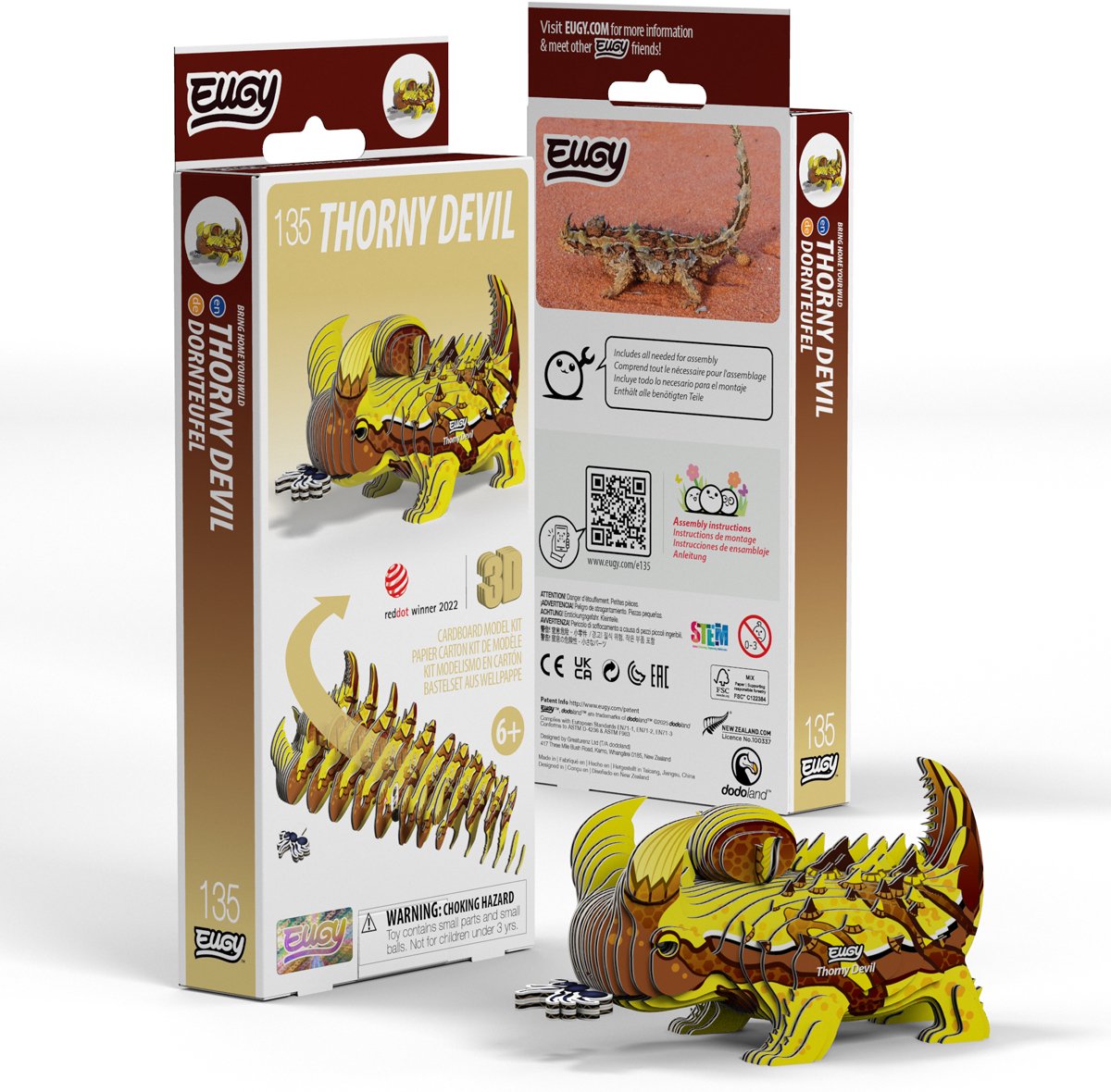 Eugy 3D-Puzzle – Bergteufel – wilde Tiere – nachhaltig – alle sammeln – 6 Jahre