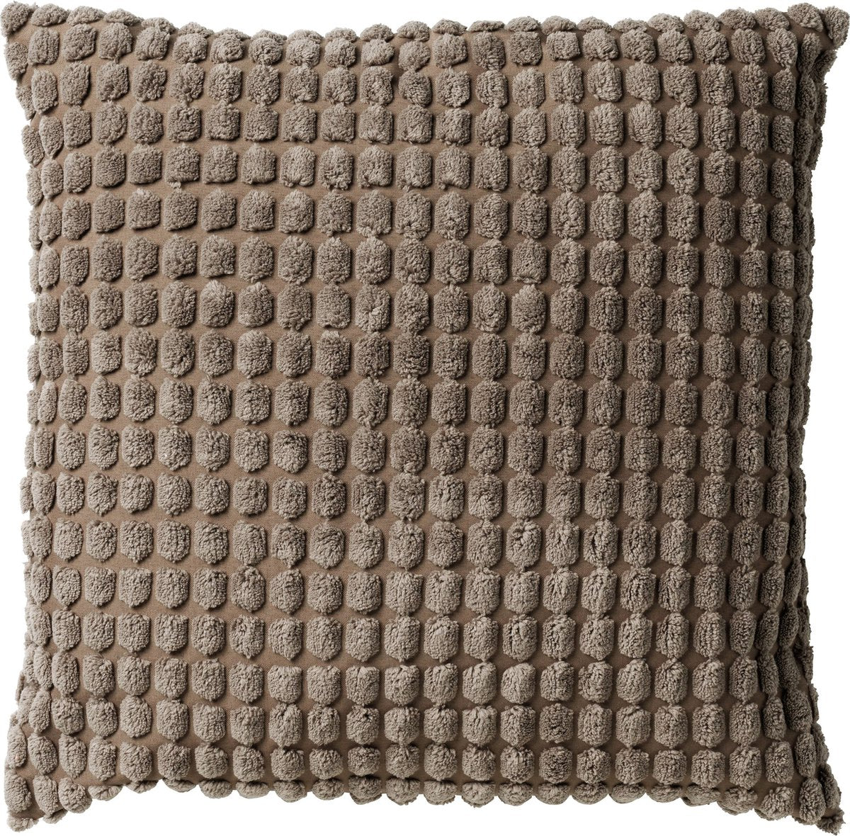 Dutch Decor Rom – Kissenbezug 45 x 45 cm – einfarbig – 3D-Struktur – Treibholz – Taupe – mit Reißverschluss – ohne Innenkissen