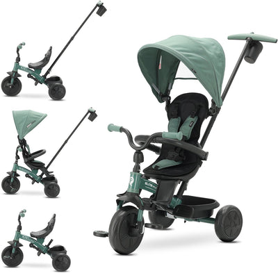 Qplay Elite Platinum – Dreirad mit Schiebestange – 6 in 1 – Grün