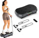 Tunturi Cardio Fit V40 Vibrationsplatte – inklusive Widerstandsbändern und Fernbedienung – Vibrationsplatte – 99 Geschwindigkeiten – 10 Programme – Vibration und Oszillation