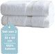 Stille. Living Hush Living Gästehandtuch – 2er-Set – 33×50 cm – 100 % Baumwolle – schwere Qualität 500 g m2 – stilvolle Bordüre und Aufhängeöse – weiß