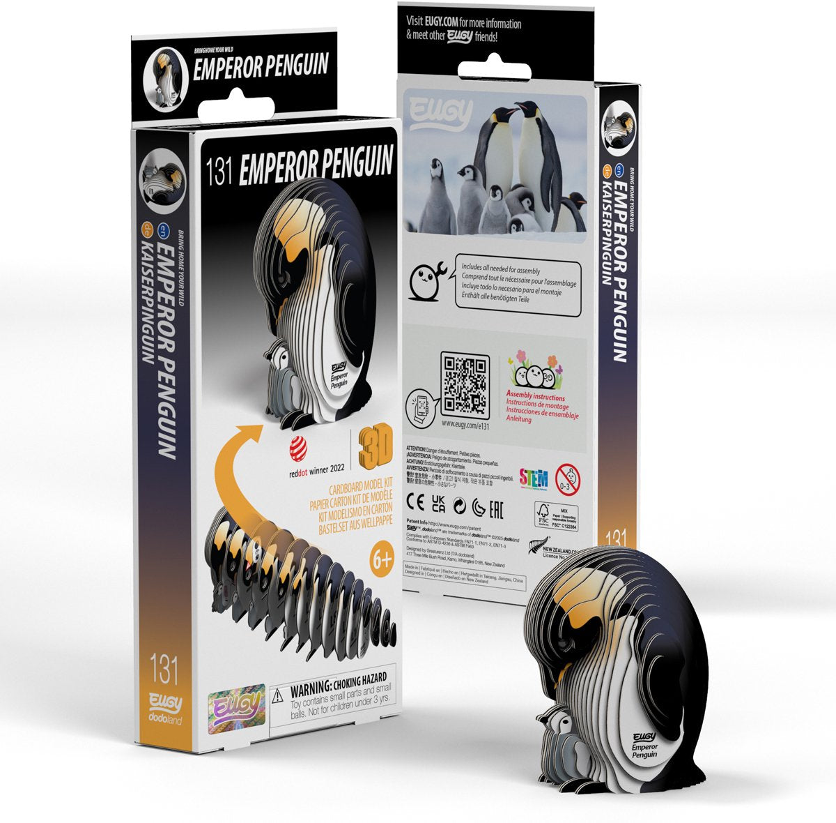 Eugy 3D-Puzzle – Kaiserpinguin – wilde Tiere – nachhaltig – alle sammeln – 6 Jahre