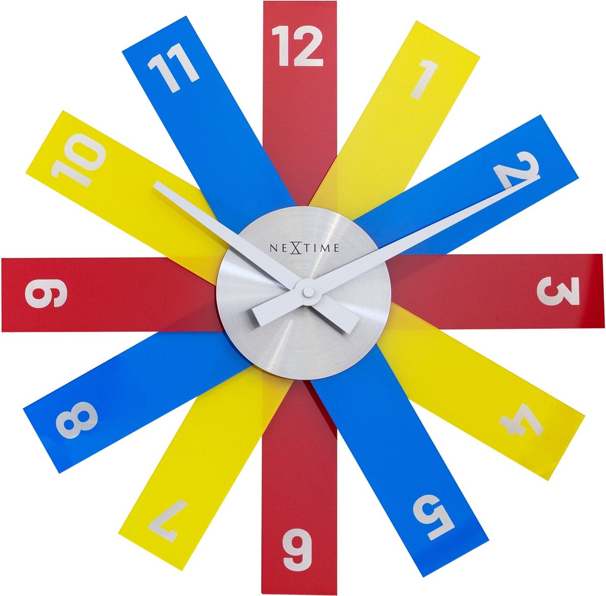 Nexttime Plexi – Design-Wanduhr – 40 cm – Acryl – Schwarz – geräuschlos