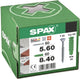 Spax-Dübel Typ SD 8 x 40 mm + Universalschraube, 5 x 60 mm, Senkkopf, Teilgewinde, T-Stern plus T20, Wirox, 60 + 60 Stück – 5000001200025