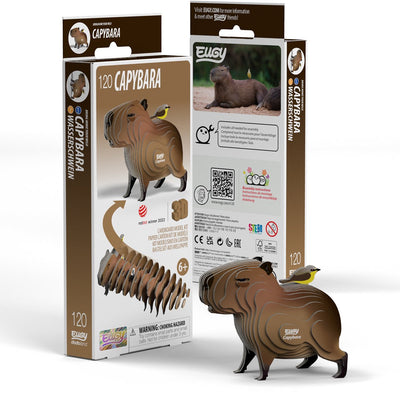 Eugy 3D-Puzzle – Wasserschwein – Wildtiere – nachhaltig – alle sammeln – 6 Jahre