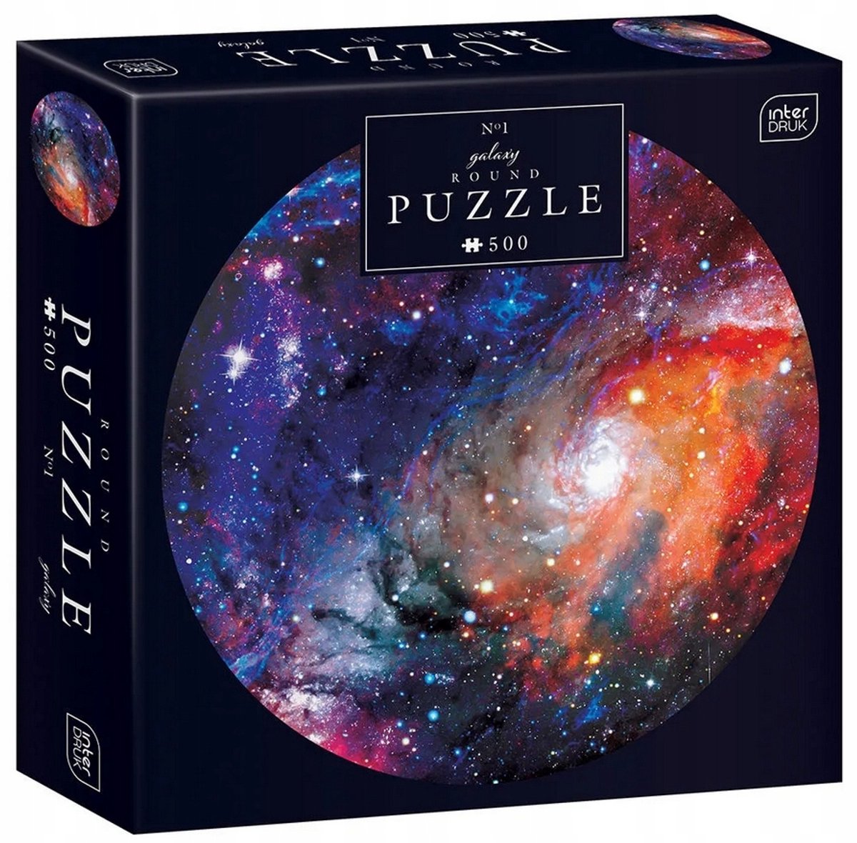 Geronimo Games Puzzle – Galaxy rundes Puzzle 500 Teile – Interdruk – 63 cm Durchmesser