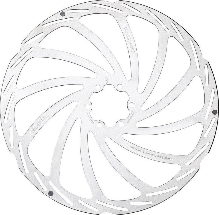 BBB Cycling Scheibenbremse Power Stop 6-Loch Bremsscheibe BBS-115 – Silber – 220 mm
