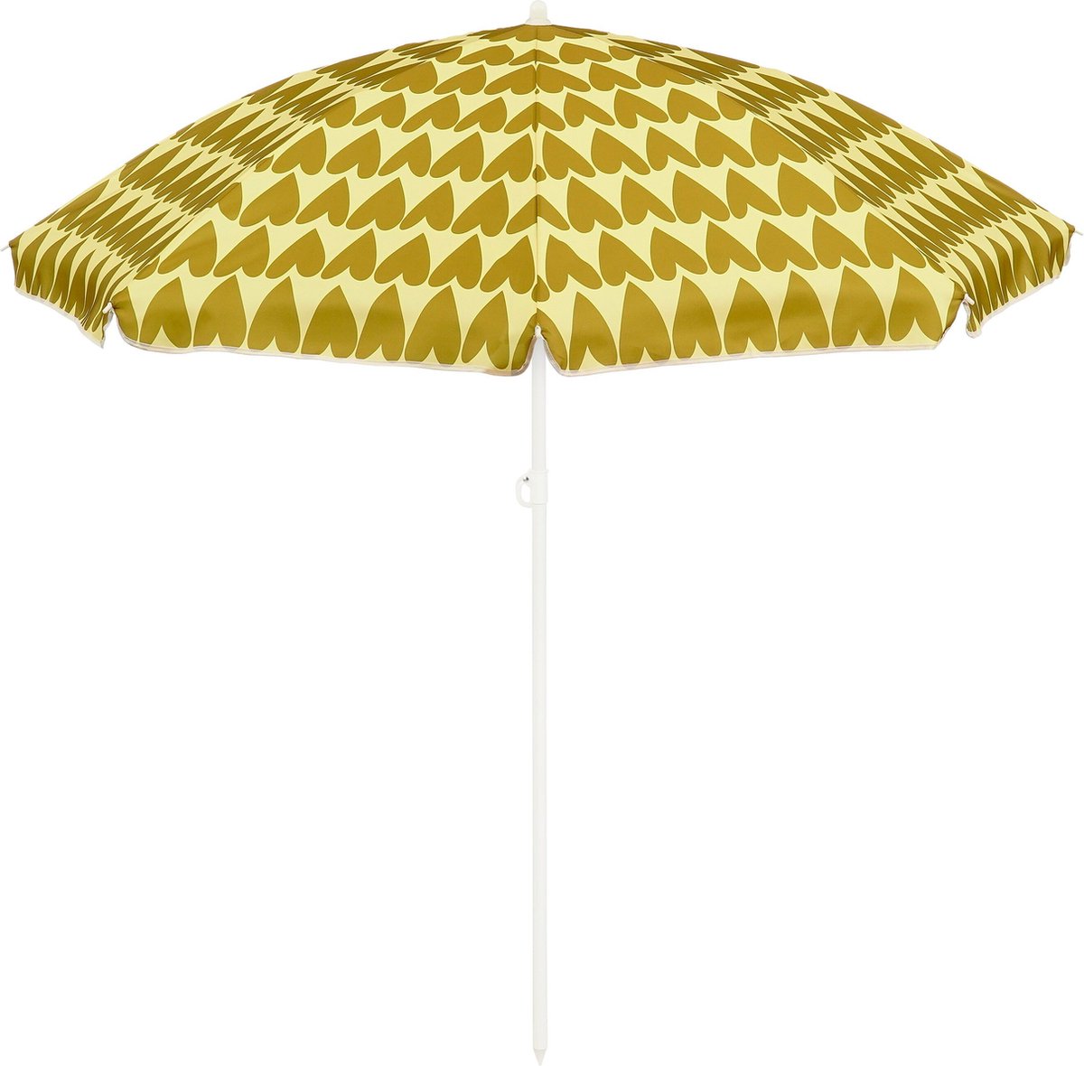 Mica Dekorationen Herz-Strandschirm – H180 x ø160 cm – braun