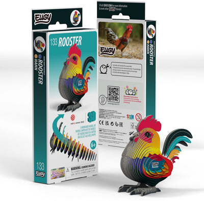 Eugy 3D-Puzzle – Hahn – Nutztiere – nachhaltig – alle sammeln – 6 Jahre