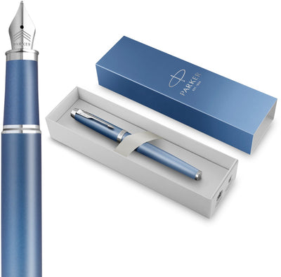 Parker, ich schreibe Rituals Füllfederhalter | beruhigendes blaues Finish mit Farbverlauf und Chromdetails | mittlere Feder | blaue Tinte | Geschenkverpackung