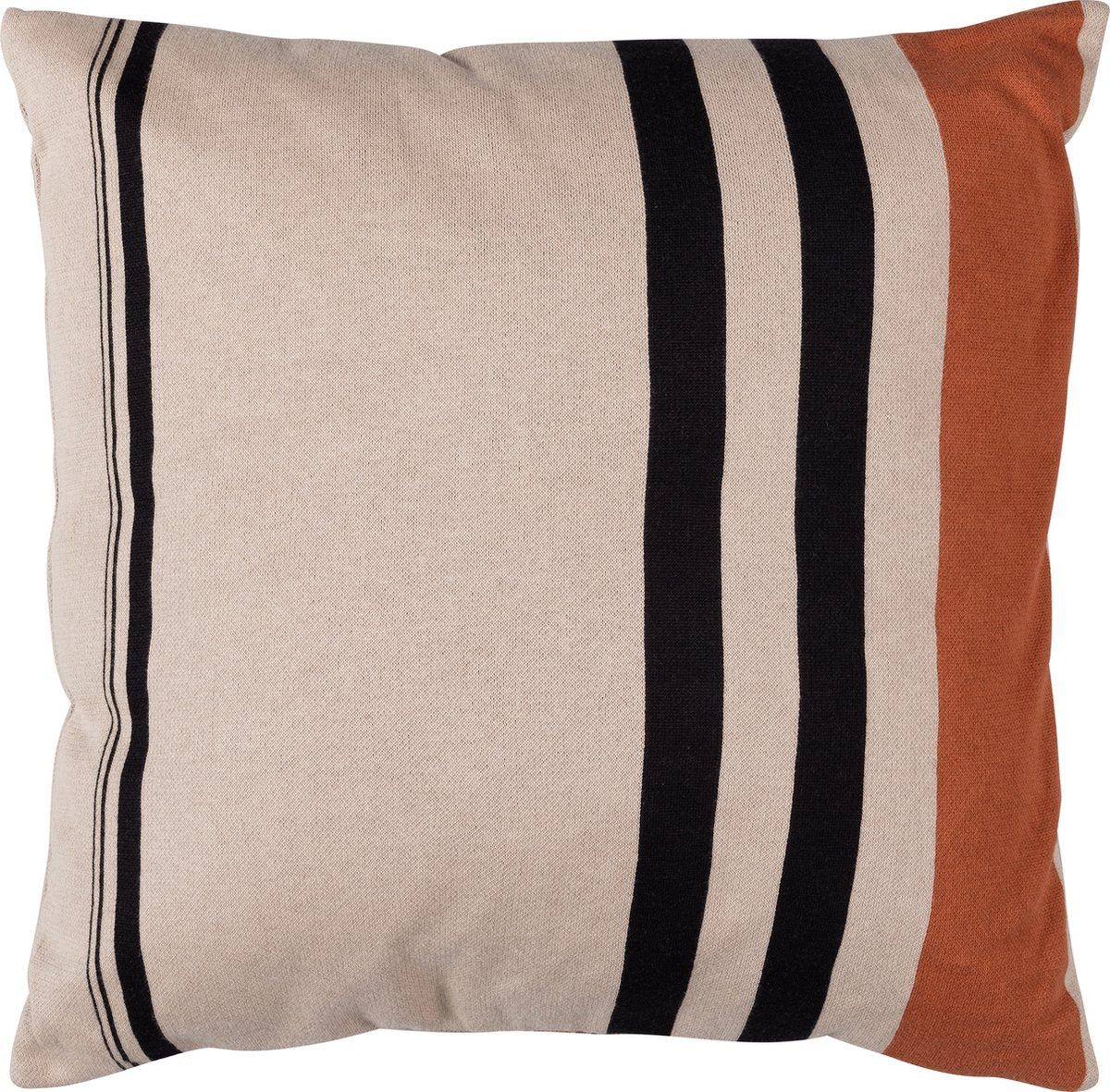 Woood Hani-Kissen – Baumwolle – Khaki-Schwarz – 45 x 45 x 10 cm