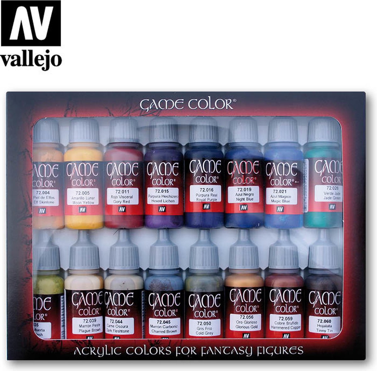Vallejo Hobby Paint Acrylfarbe - 72298 Advanced - Game Color - Acrylset Farbset - 16x 17 ml