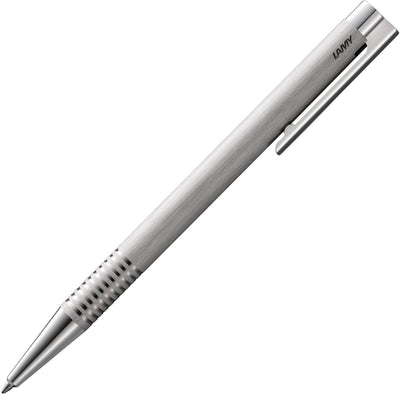 Lamy Logo Twin Kugelschreiber aus gebürstetem Stahl