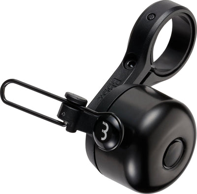 BBB Cycling Fahrradklingel Ergosound – Ergonomische Fahrradklingel E-Bike und Citybike – Universelle Fahrradklingel mit drehbarem Klöppel – Schwarz – BBB-19