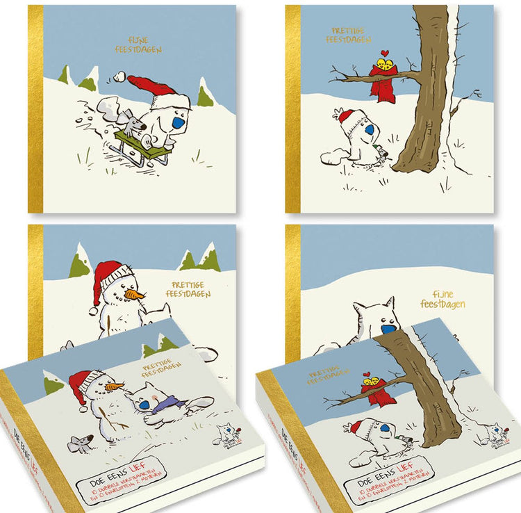 Willem Ritstier, be nice Weihnachtskarten – Set 1