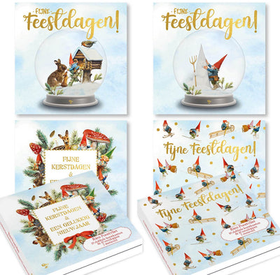 Rien Poortvliet Zwerg-Weihnachtskarten – Set 3