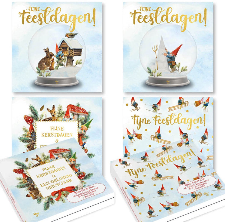 Rien Poortvliet Zwerg-Weihnachtskarten – Set 3