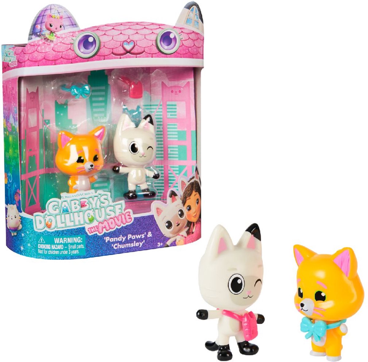Gabbys Puppenhaus Der Film Speel Figur mit 2 Kätzchen Pandy Chumsley Set Set