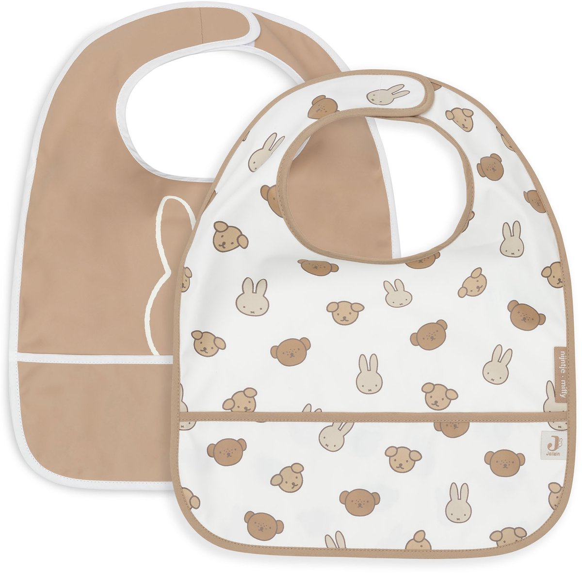 Jollein Lätzchen wasserdicht – 2 Stück – 30 cm – Miffy und Freunde