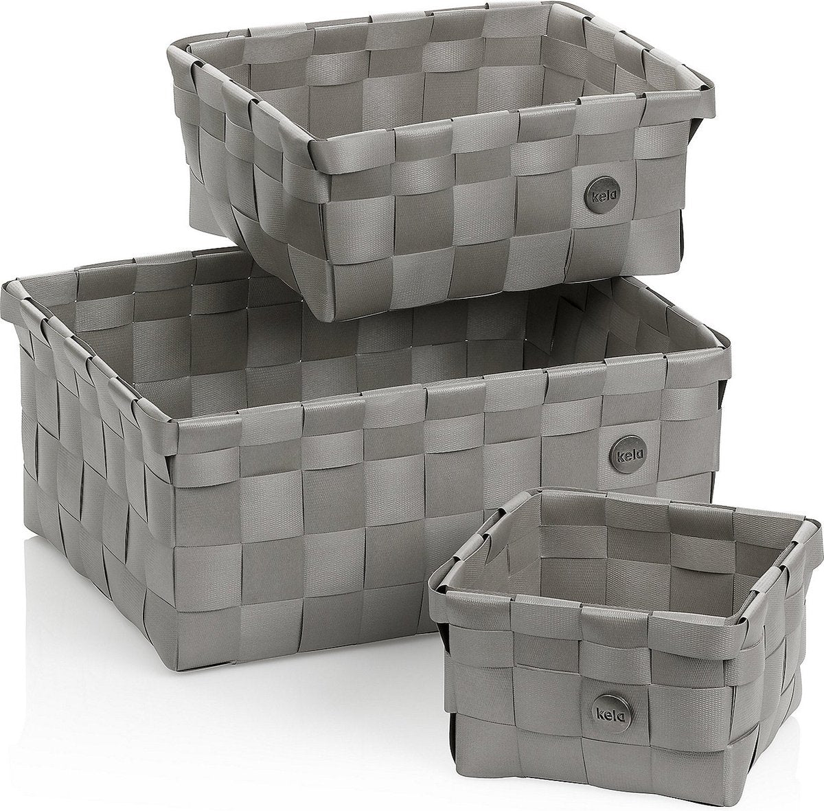 Kela Korb, 3er-Set, Polypropylen, silbergrau - | neo