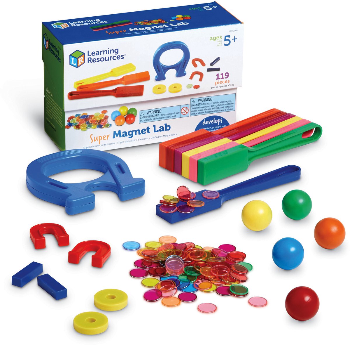 Lernressourcen Supermagnet-Klassenzimmer-Laborkit – 3+