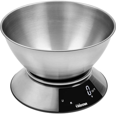 Tristar kw-2453 – digitale Küchenwaage – bis 5 kg – genau auf 1 Gramm – Edelstahl