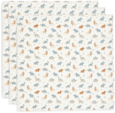 Jollein - Hydrophiles Tuch klein 70x70cm - Spucktücher - weiche Baumwolle - 3 Stück - brüllend
