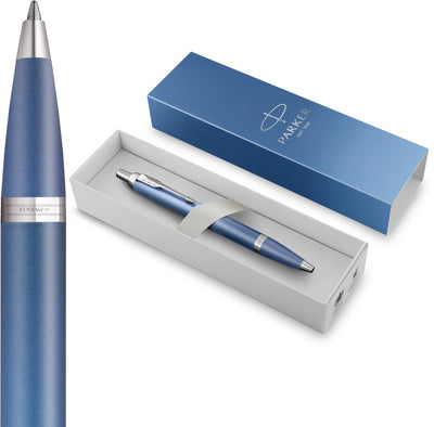 Parker, ich schreibe Rituale | Kugelschreiber | beruhigendes blaues Finish mit Farbverlauf und Chromdetails | mittlere Feder | blaue Tinte | Geschenkverpackung