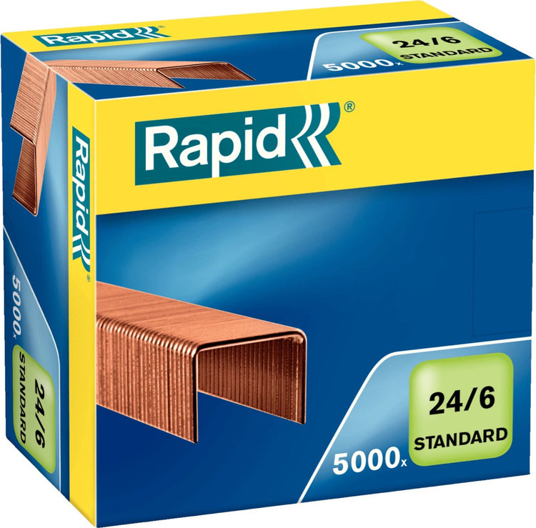 Rapid Heftklammern 24 6 Kupferbox mit 5.000 Heftklammern
