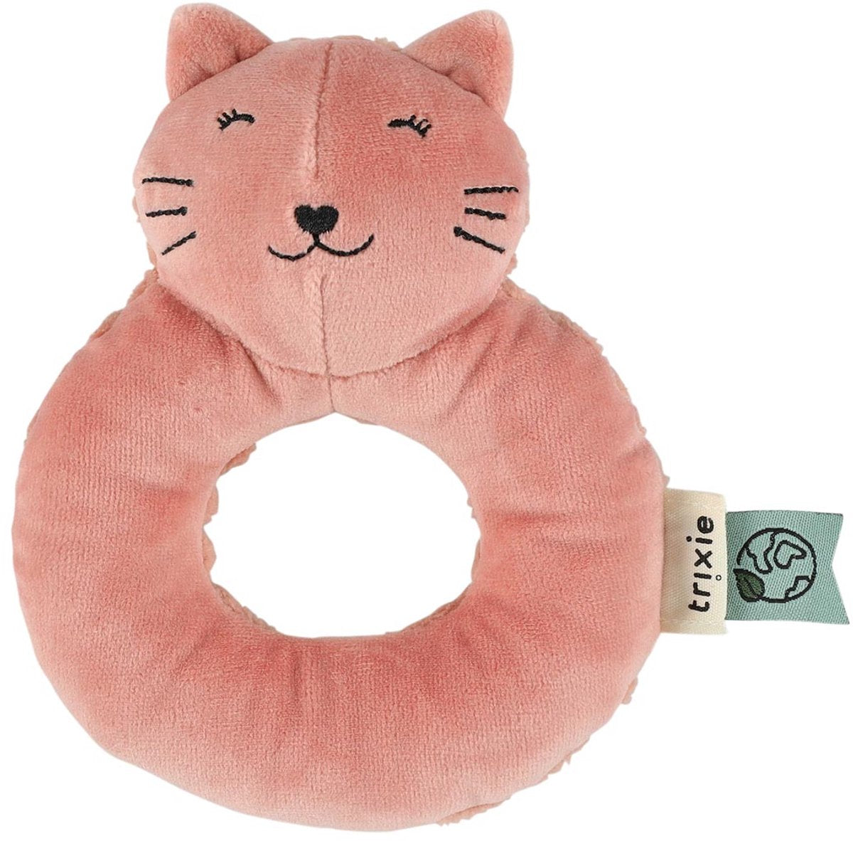 Trixie Babyrassel Mrs. Katze – ab 3 Monaten – mit Glöckchen und Knisterpapier – ideal als Geschenk zur Schwangerschaft